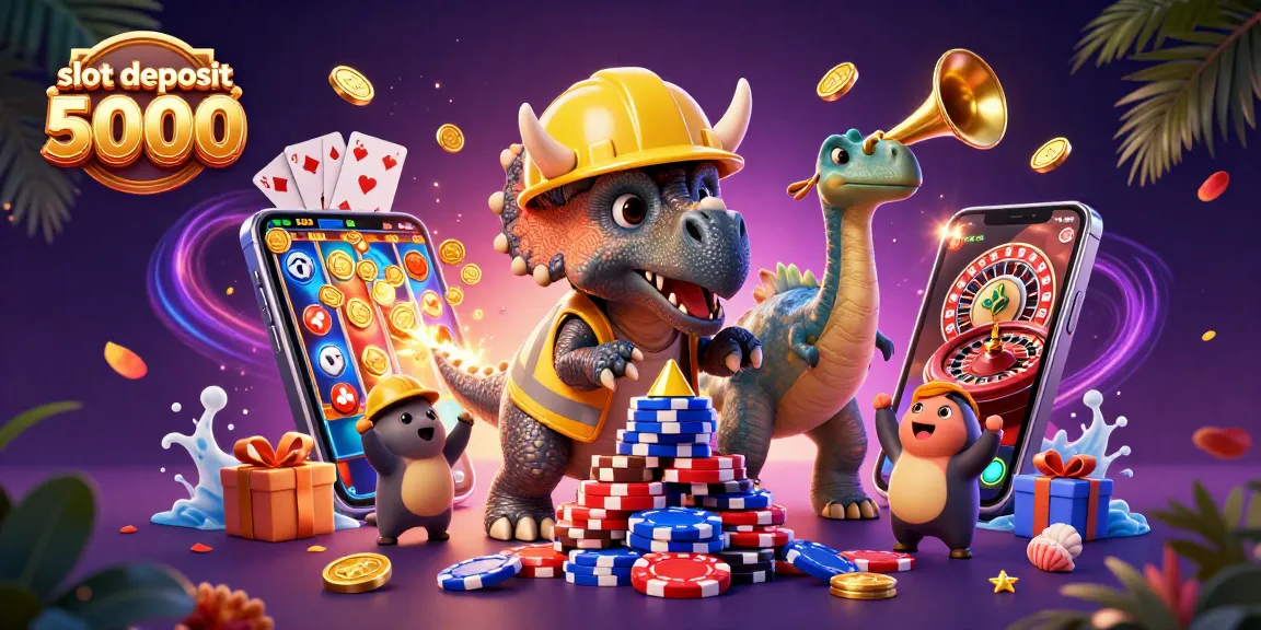 Saat bermain slot deposit 5000, triceratops membangun menara chip dengan semangat merayakan jackpot!