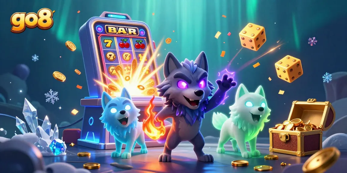 Engage with go8’s thrilling slot games surrounded by vibrant 3D characters and dynamic elements.