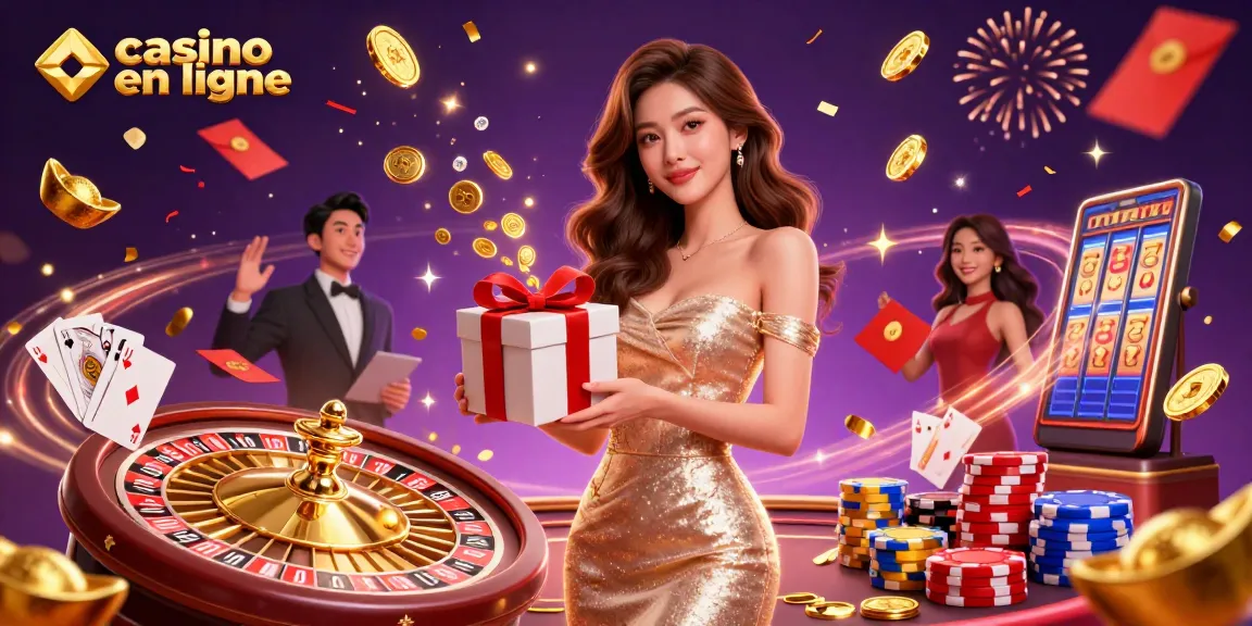 Découvrez les sensations fortes du casino en ligne avec des personnages festifs et des éléments de jeu vibrants.