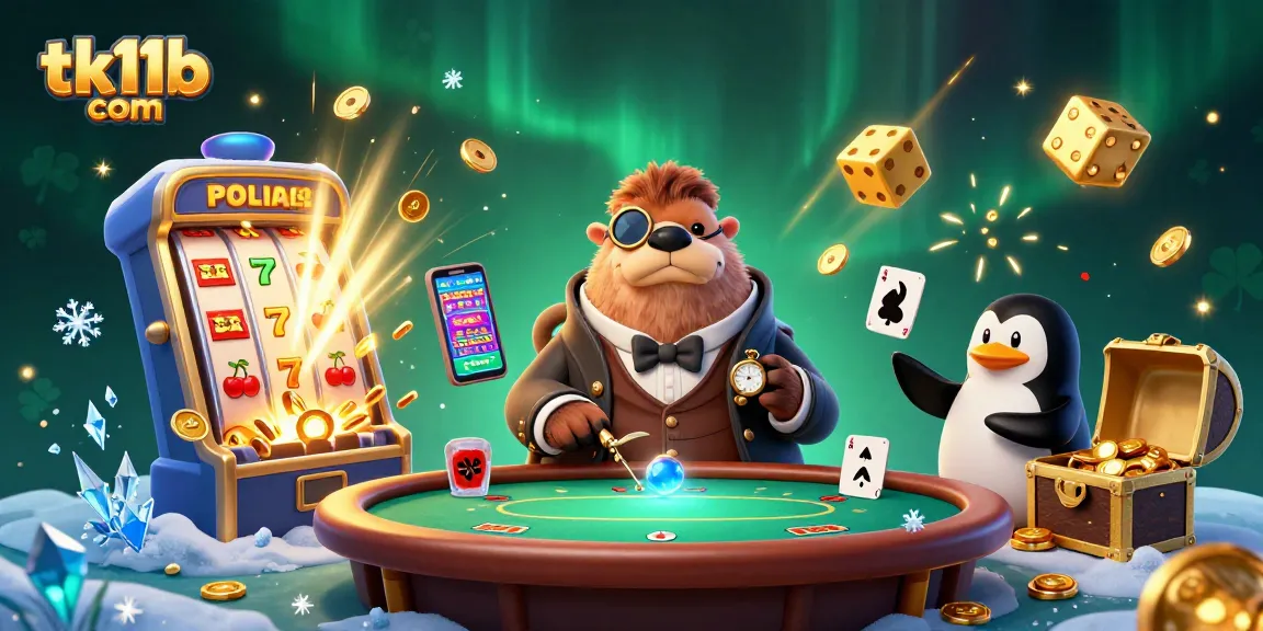 Engage in thrilling gameplay at tk11b com with a vibrant 3D underwater casino illustration.