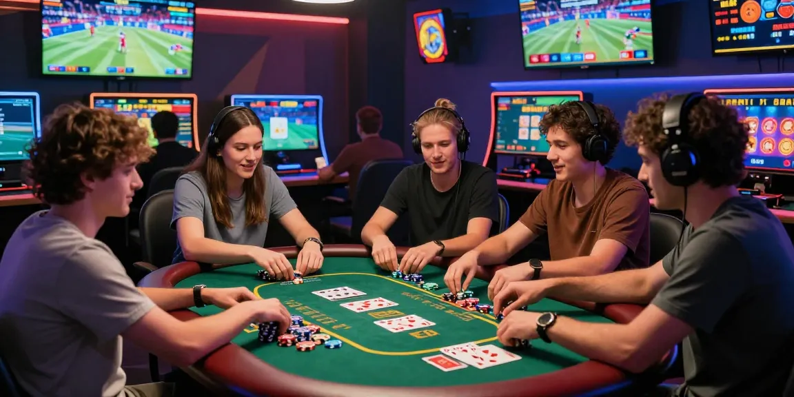 Exciting online gaming scene featuring friends enjoying casino games on OK8386 platform, showcasing vibrant gaming atmosphere.