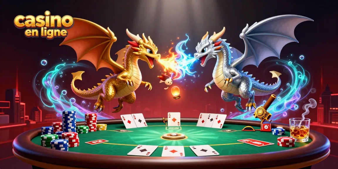 Vivez l'excitation au casino en ligne avec des dragons et des éléments de poker en 3D époustouflante