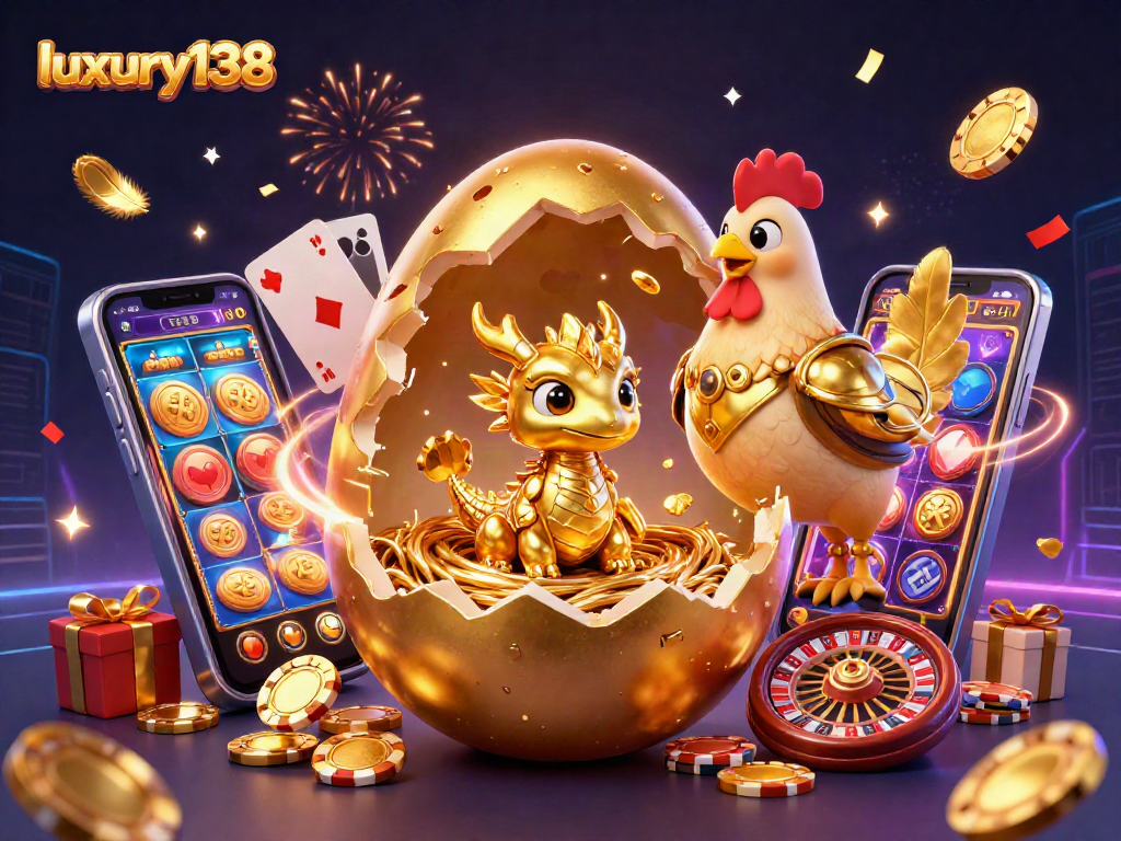 Luxury138 menangkap momen kemenangan dengan naga emas dan chip poker, menggambarkan pengalaman judi online yang tak tertandingi.