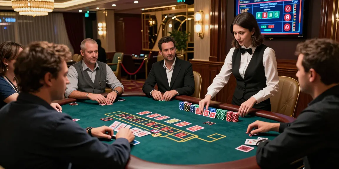 Players enjoying Baccarat Online with a professional dealer in a luxurious live casino setting