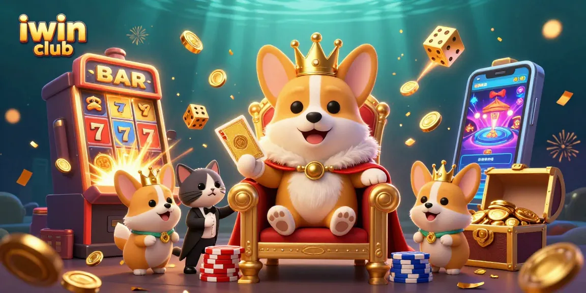 Engage with iwin club while playing on vibrant slot machines in a captivating 3D scene.