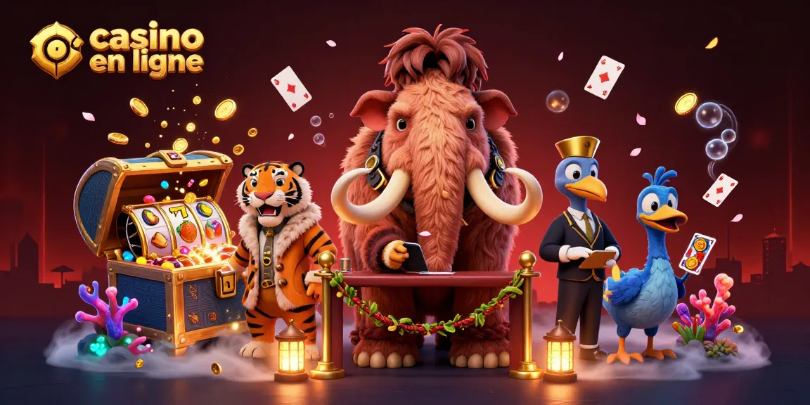 Jouer sur un casino en ligne avec un mammouth gardien vérifiant les identités à l'entrée.