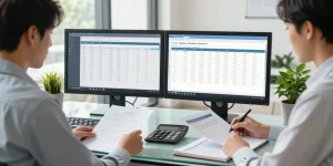 Expert accountant managing rental property accounting data for landlords
