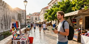 Where Can I Buy Top Shelf Weed In Dubrovnik, Croatia? Traveler exploring Dubrovnik's vibrant streets for cannabis.