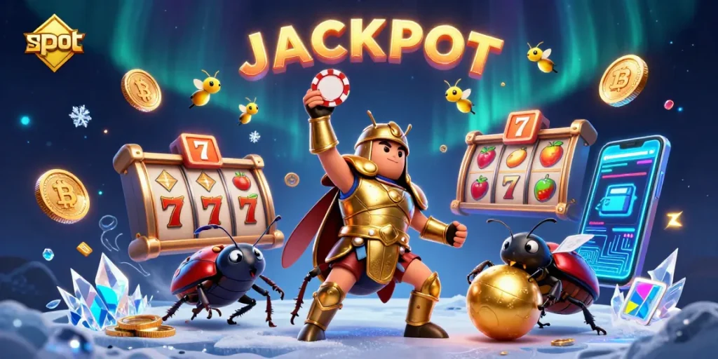 Menangkan slot dengan keberuntungan dari karakter kumbang koki dan simbol jackpot yang spektakuler.